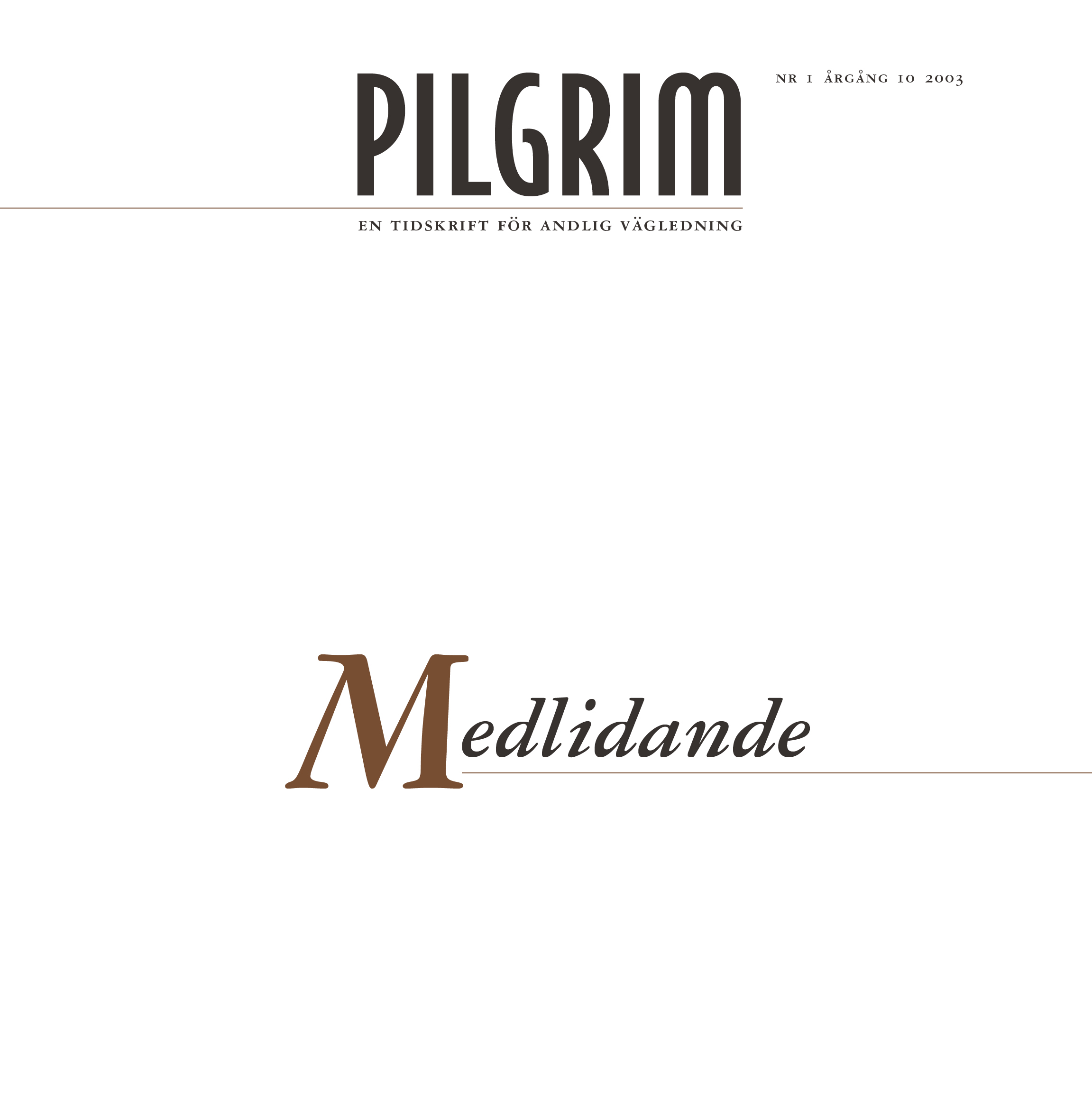 Pilgrim frams 2003-1
