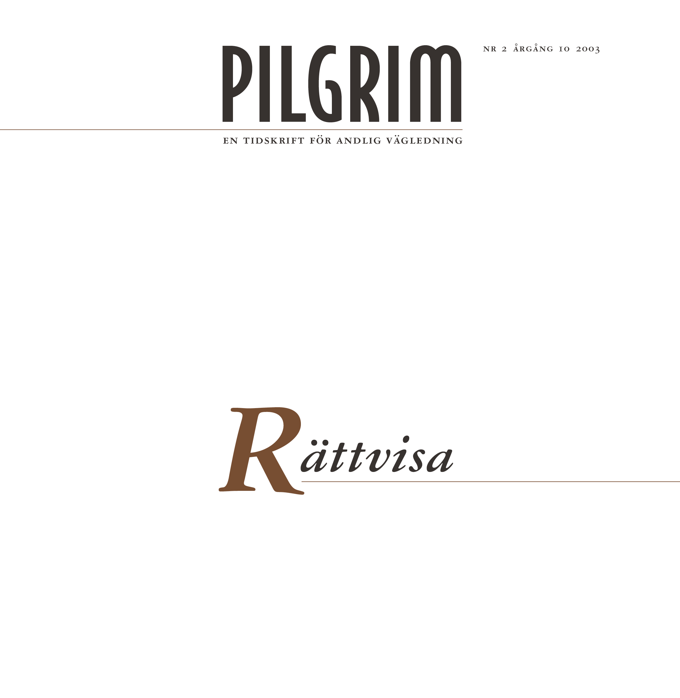 Pilgrim frams 2003-2